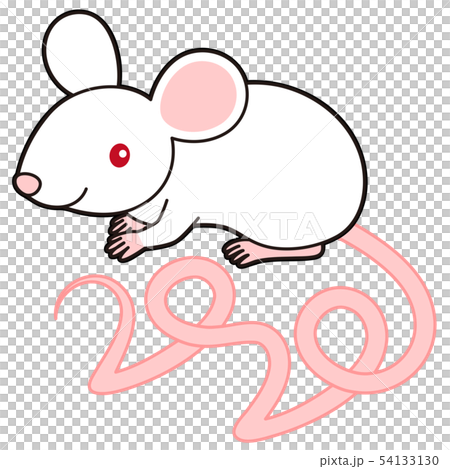 しっぽの形が2020になっているねずみ イラスト mouse 2020 しっぽの形が2020になっているねずみ イラスト mouse 2020 54133130