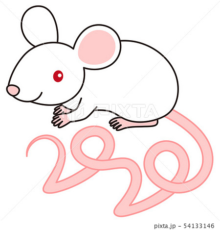 しっぽの形がになっているねずみ イラスト Mouse のイラスト素材