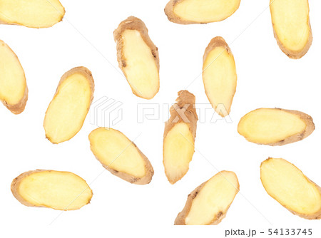 Slices of ginger root Slices of ginger root 54133745