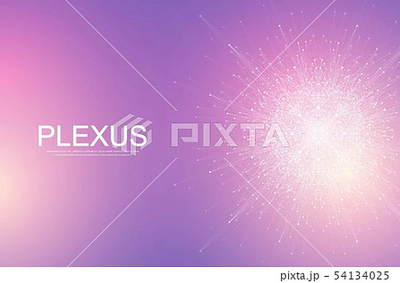 Fractal element with compounds lines and dots. Big data complex. Graphic abstract background 54134025