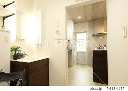 デザイナーズハウス お洒落な洗面脱衣室と浴室 デザイナーズハウス お洒落な洗面脱衣室と浴室 54134155