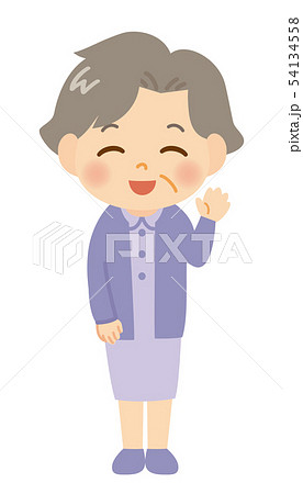 笑顔のおばあさんのイラスト素材 54134558 Pixta
