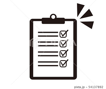 バインダー ファイル 用紙 Checklist チェックリスト リストのイラスト素材