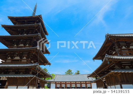 法隆寺 五重塔 金堂 大講堂 法隆寺 五重塔 金堂 大講堂 54139155