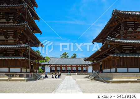 法隆寺 五重塔 金堂 大講堂 法隆寺 五重塔 金堂 大講堂 54139156