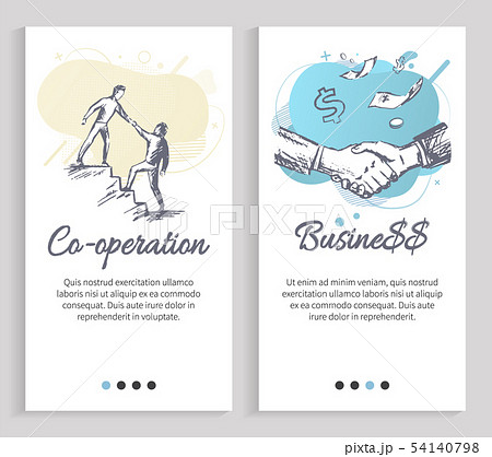 Cooperation and Business, Monochrome Sketches 54140798