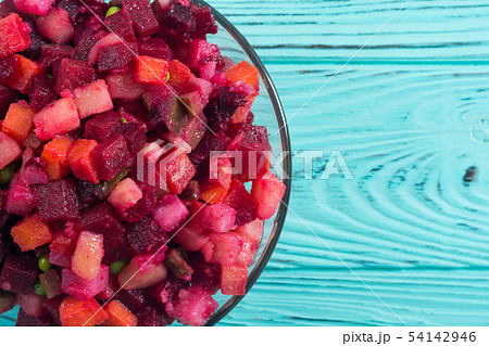 Traditional Russian salad vinaigrette 54142946