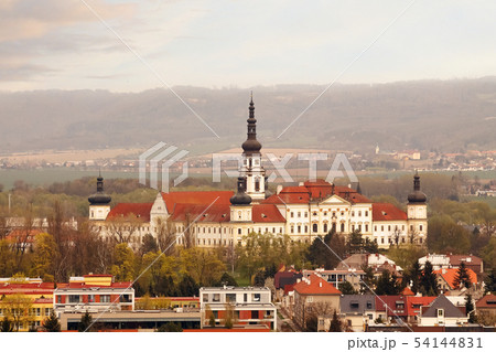 The monastery in Olomouc city, air view. The monastery in Olomouc city, air view. 54144831