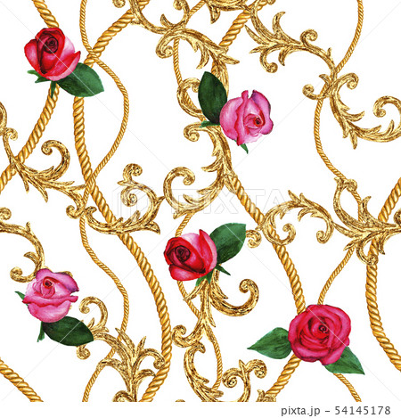 Golden chain glamour seamless pattern Golden chain glamour seamless pattern 54145178