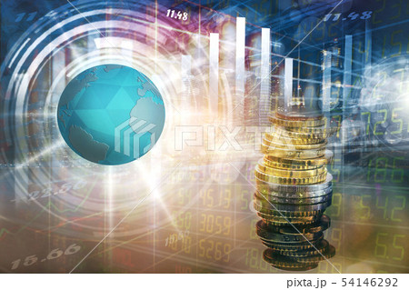 Stock market or forex trading graph and 54146292