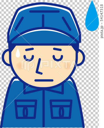 作業員男性　反省　上半身 54147318