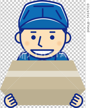 作業員男性　荷物　上半身 54147319