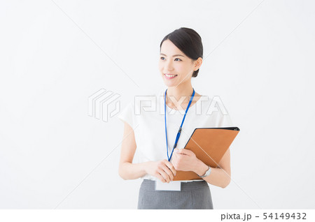 働く女性(白バック 20代) 働く女性(白バック 20代) 54149432