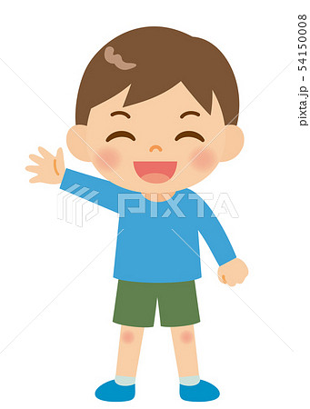 男の子 手を挙げる 男の子 手を挙げる 54150008