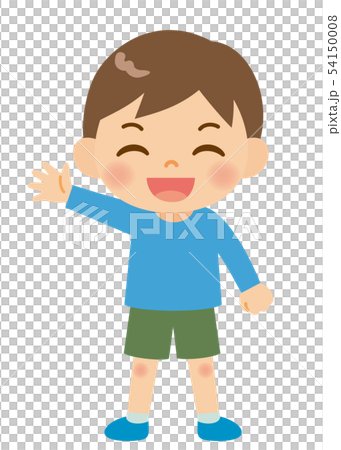 男の子 手を挙げる 男の子 手を挙げる 54150008