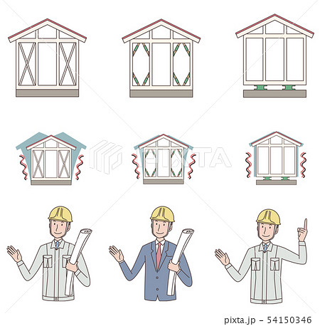耐震　制震　免震住宅　作業員 54150346