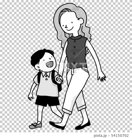 父母和孩子走路 54150702