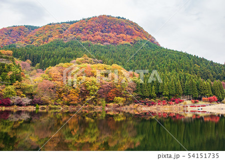 秋の碓氷峠　紅葉の碓氷湖 54151735