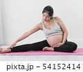 Asian pregnant woman doing yoga at home, lifestyle 54152414