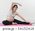 Asian pregnant woman doing yoga at home, lifestyle 54152416