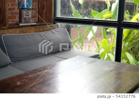 sofa couch in living room near garden window sofa couch in living room near garden window 54152776