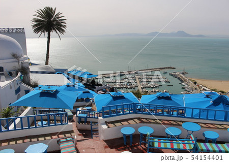 シディ・ブ・サイドの海岸 チュニジア チュニス アフリカ シディ・ブ・サイドの海岸 チュニジア チュニス アフリカ 54154401