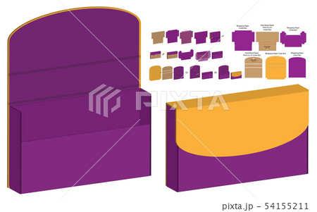Box packaging die cut template design. 3d mock-up 54155211