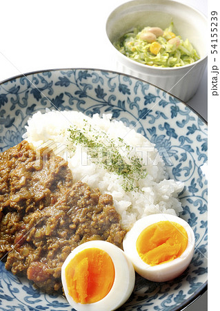 キーマカレーサラダセット(湯気) キーマカレーサラダセット(湯気) 54155239