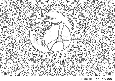 Zodiac symbol cancer on beautiful linear pattern 54155300