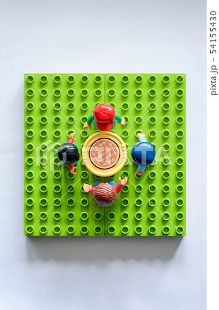 Lego people around the table, combine from 54155430