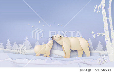 Wildlife Winter Scenes with polar bear Wildlife Winter Scenes with polar bear 54156534