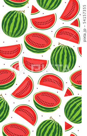 Seamless pattern with watermelons, slice of 54157355