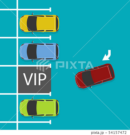 VIP parking lot design green background, vector 54157472