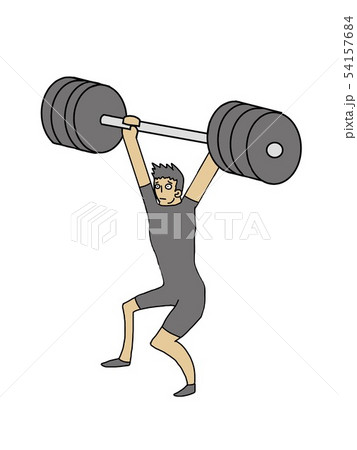 ウエイトリフティングのイラスト素材