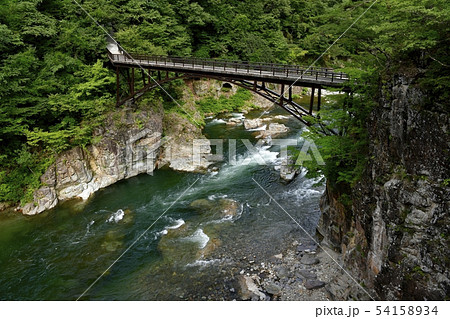 日光市鬼怒川龍王峡と虹見橋 54158934