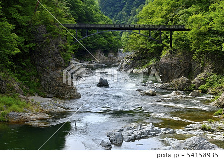 日光市鬼怒川龍王峡と虹見橋 54158935