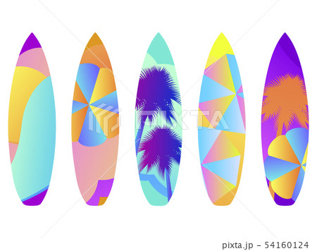 Surfboards on a white background. Types 54160124