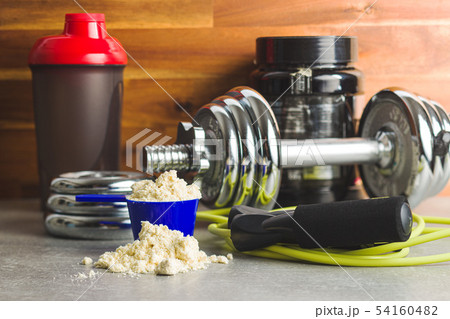 Whey protein powder. Whey protein powder. 54160482