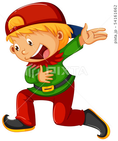 A boy with elf costume A boy with elf costume 54161662