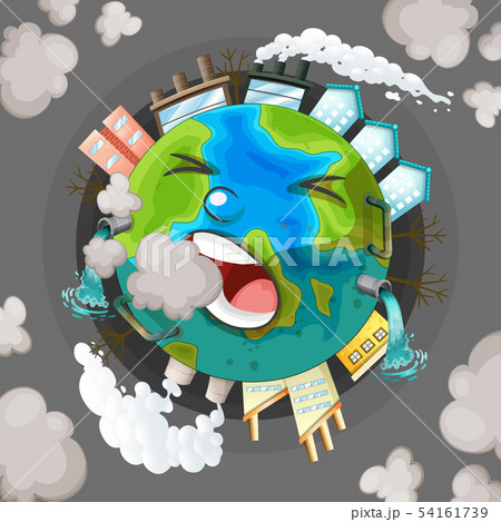 A polluted earth icon A polluted earth icon 54161739