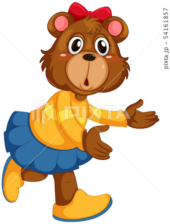 Cute female bear character 54161857