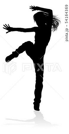 Street Dance Dancer Silhouetteのイラスト素材