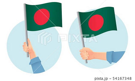Bangladesh flag in hand icon Bangladesh flag in hand icon 54167348