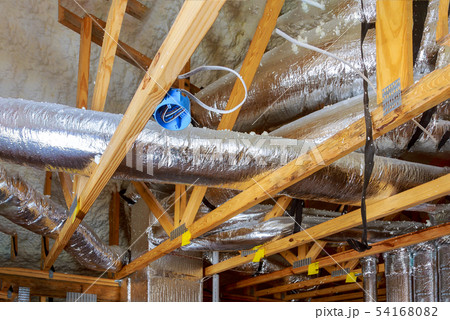 home construction with fragment of a ventilation home construction with fragment of a ventilation 54168082