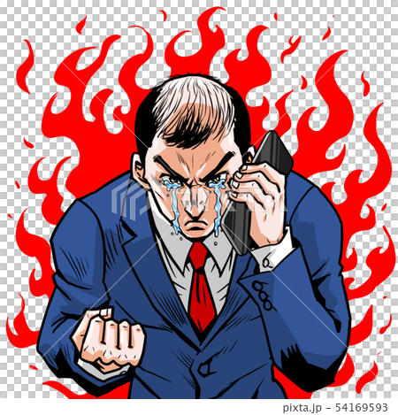 スマホかけビジネスマン 54169593
