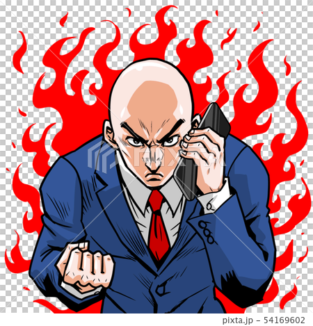 スマホかけビジネスマン 54169602