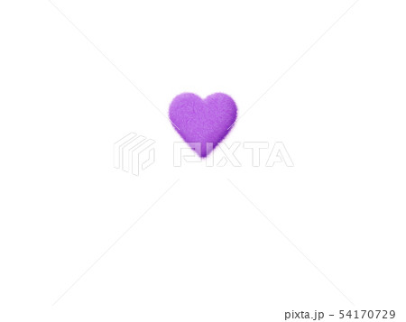 ふわふわハート紫のイラスト素材