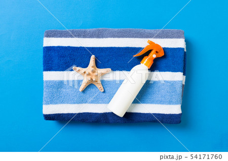 Summer beach flat lay accessories Summer beach flat lay accessories 54171760