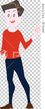 男性 立ちポーズ 全身のイラスト素材