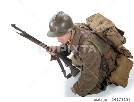 french soldier 1940 isolated on the white french soldier 1940 isolated on the white 54173152